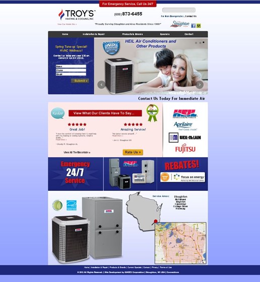 Websites: Troys Heating and Air